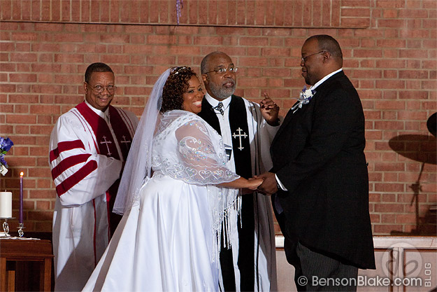 Charelia and Daryl at the alter