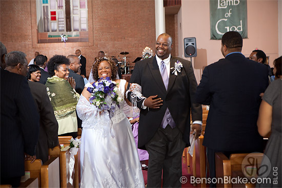 Charelia and Daryl exiting the church