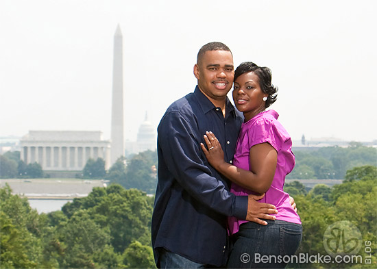 Ramona and Burton with a view of DC