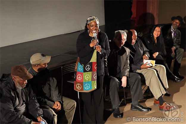 Danita Delaney giving closing remarks following the panel discussion