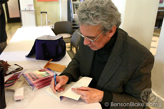 Marvin T. Jones signing his book "Carolina Genesis"
