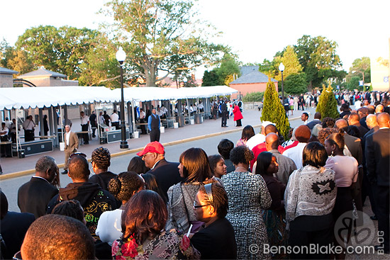 The line at 6am, waiting to enter the stadium