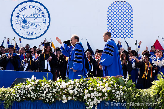 President Obama and Dr. Harvey taking the stage