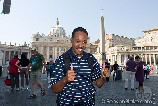 Rome, Italy - Benson in front of the Vatican