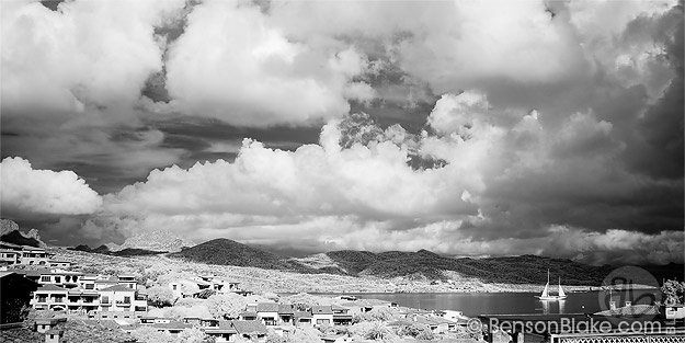 Porto Rotondo, Italy - View from my room (infrared)