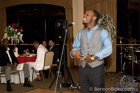Poet "Rasheed" performing at A February Night to Remember