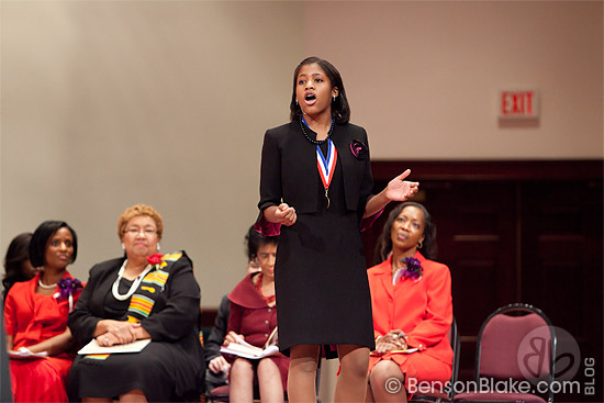 8th grader competing at the 2011 MLK Oratorical