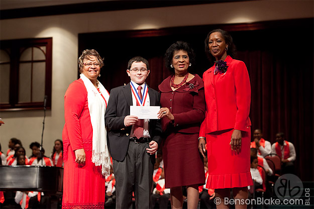 7th grader Jacob, Middle School winner of the 2011 MLK Oratorical Contest