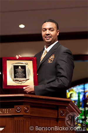 Cliff Wilborn, President of the Xi Alpha Lambda Chapter of Alpha Phi Alpha Fraternity Inc... fraternity being honored for MLK Day