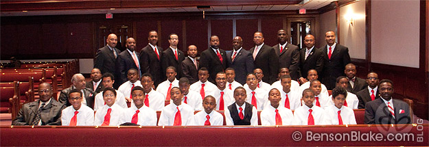 Members of the Woodbridge (VA) Alumni Chapter of Kappa Alpha Psi Fraternity, Inc. and 24 young men of their Guide Right program. Guide Right members served as ushers for the MLK program