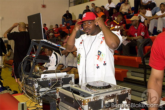 The DJ at work
