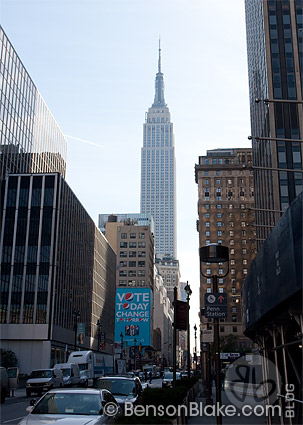 Empire State Building - view from outside Penn Station NY