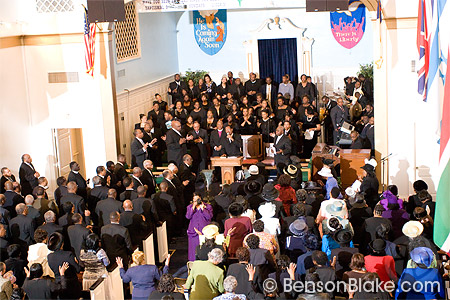 The standing room only congregation