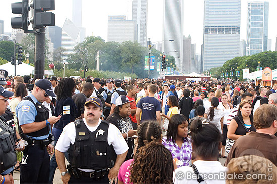 Tight security at The Taste of Chicago Tight security at The Taste of Chicago