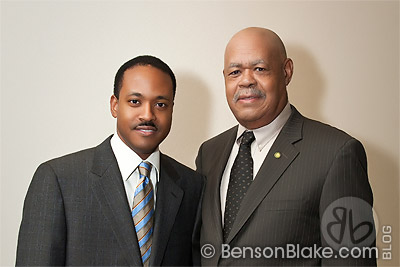 Benson and his dad at the VPPA banquet
