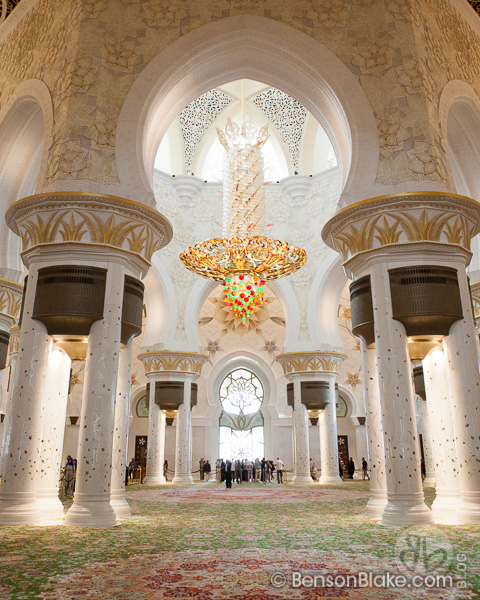 Inside the Grand Mosque in Abu Dhabi, UAE