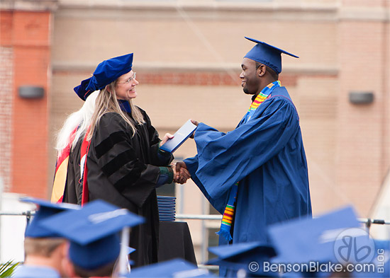My nephew Jayde receiving his bachelor's degree in Visual Communication from Metro State College of Denver