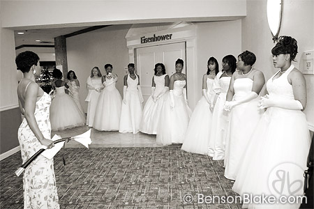 Getting ready for their entrance